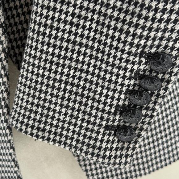 Veronica Beard Airlie Dickey Jacket Black White Houndstooth Preppy Blazer Size 4 - Picture 11 of 16